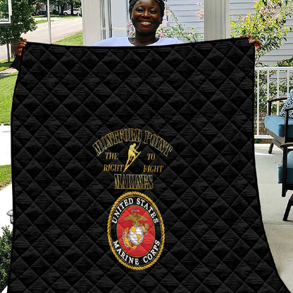 Montford Point Marines Quilt African American Heroes Black - African Pride