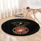 Montford Point Marines Round Carpet African American Heroes Black - African Pride