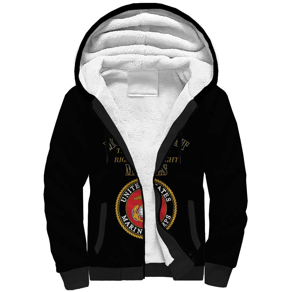 Montford Point Marines Sherpa Hoodie African American Heroes Black - African Pride