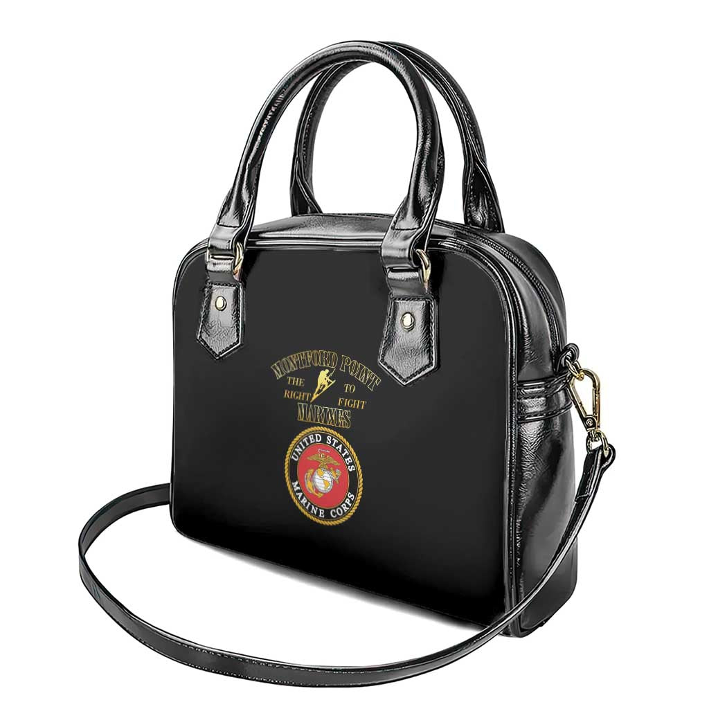 Montford Point Marines Shoulder Handbag African American Heroes Black - African Pride