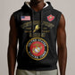Montford Point Marines Sleeveless Hoodie African American Heroes Black - African Pride