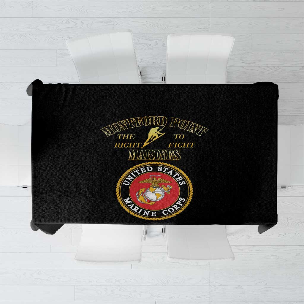 Montford Point Marines Tablecloth African American Heroes Black - African Pride