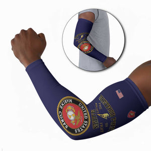 African American Marine Corps Legacy Arm Sleeves Montford Point Heritage Navy Blue