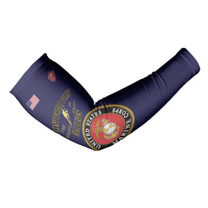 African American Marine Corps Legacy Arm Sleeves Montford Point Heritage Navy Blue