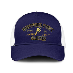 Montford Point Marines Baseball Net Cap African American Heroes Navy Blue - African Pride