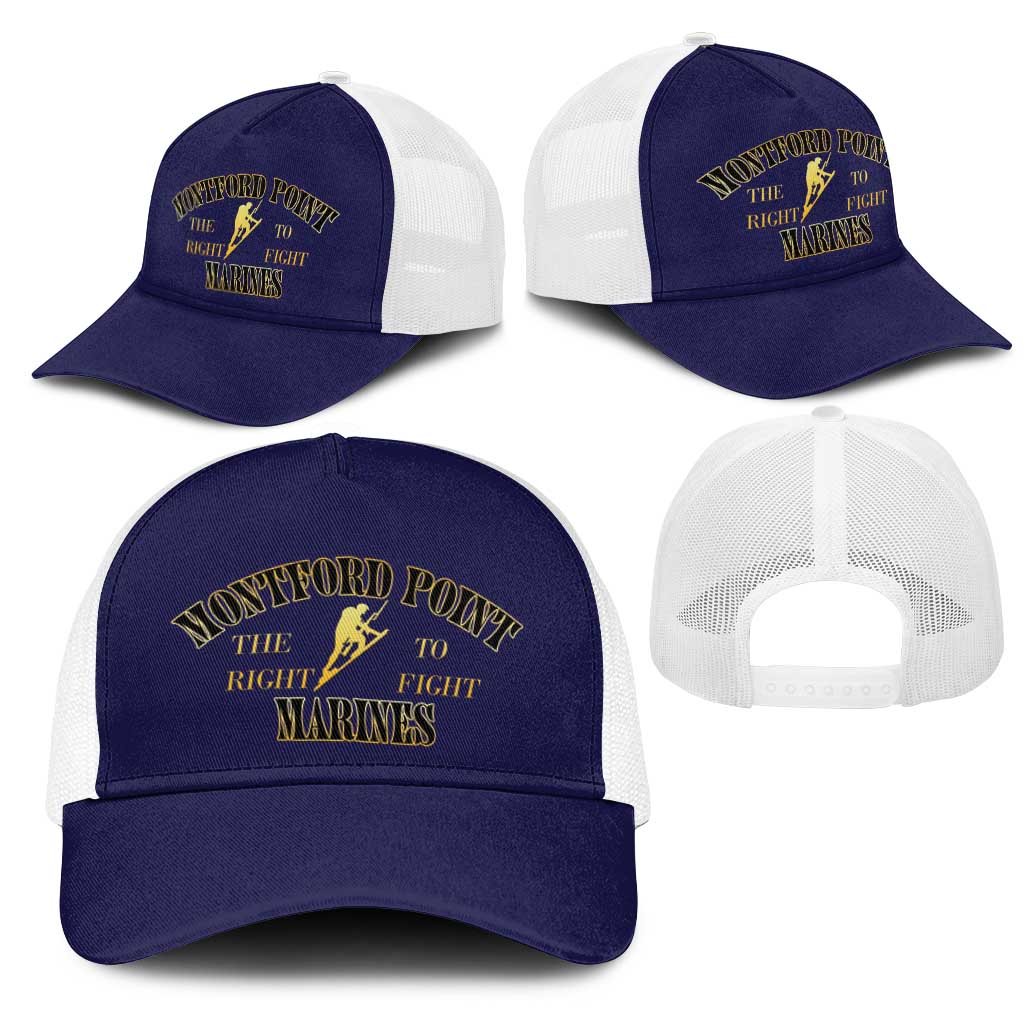 Montford Point Marines Baseball Net Cap African American Heroes Navy Blue - African Pride