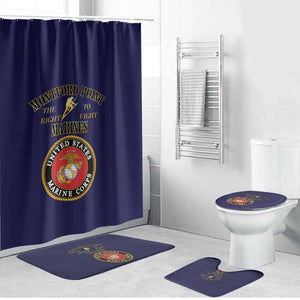 African American Marine Corps Legacy Bathroom Set Montford Point Heritage Navy Blue
