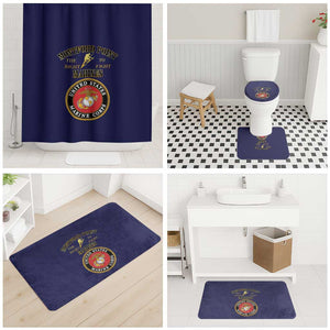 African American Marine Corps Legacy Bathroom Set Montford Point Heritage Navy Blue