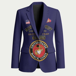 African American Marine Corps Legacy Blazer Montford Point Heritage Navy Blue
