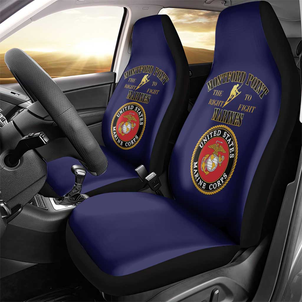 Montford Point Marines Car Seat Cover African American Heroes Navy Blue - African Pride