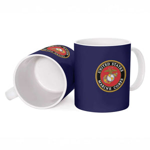 African American Marine Corps Legacy Ceramic Mug Montford Point Heritage Navy Blue