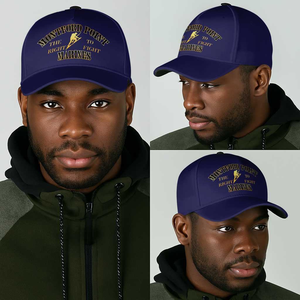 Montford Point Marines Classic Cap African American Heroes Navy Blue - African Pride