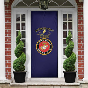 African American Marine Corps Legacy Door Cover Montford Point Heritage Navy Blue