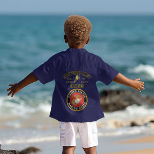 Montford Point Marines Kid Hawaiian Shirt African American Heroes Navy Blue - African Pride