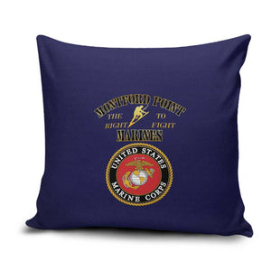 African American Marine Corps Legacy Pillow Cover Montford Point Heritage Navy Blue