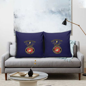 African American Marine Corps Legacy Pillow Cover Montford Point Heritage Navy Blue
