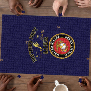 African American Marine Corps Legacy Puzzle Montford Point Heritage Navy Blue