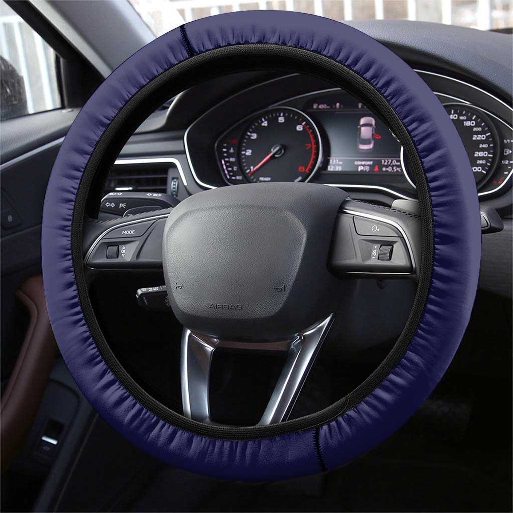Montford Point Marines Steering Wheel Cover African American Heroes Navy Blue - African Pride