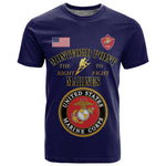 Montford Point Marines T shirt African American Heroes Navy Blue - African Pride