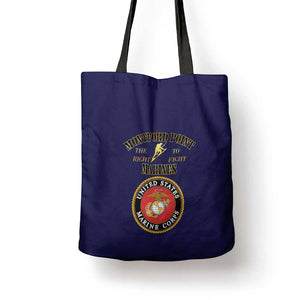 African American Marine Corps Legacy Tote Bag Montford Point Heritage Navy Blue