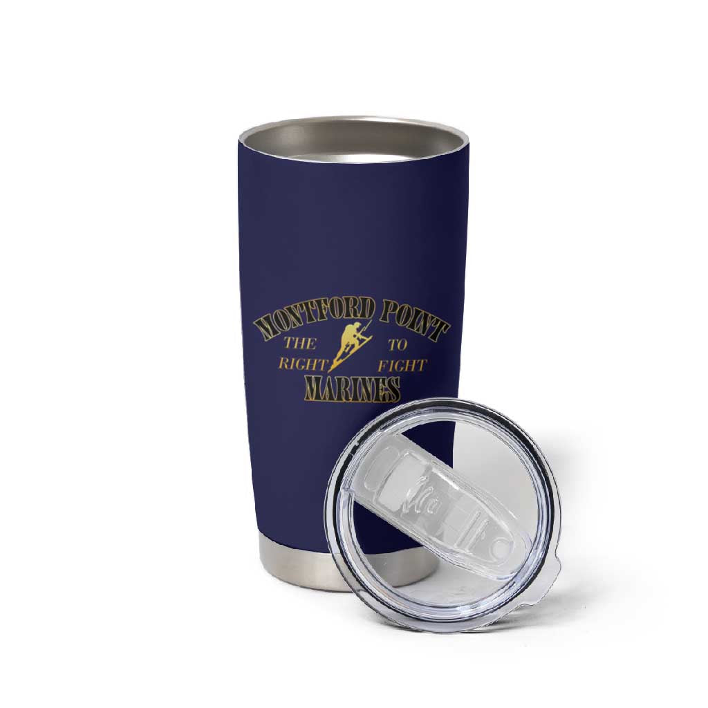 Montford Point Marines Tumbler Cup African American Heroes Navy Blue - African Pride
