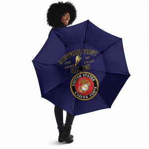 African American Marine Corps Legacy Umbrella Montford Point Heritage Navy Blue