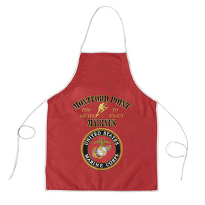 African American Marine Corps Legacy Apron Montford Point Heritage Red