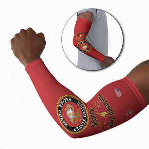 African American Marine Corps Legacy Arm Sleeves Montford Point Heritage Red