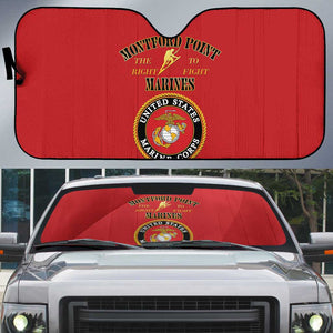 African American Marine Corps Legacy Auto Sun Shade Montford Point Heritage Red