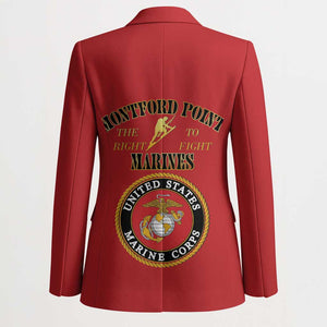 African American Marine Corps Legacy Blazer Montford Point Heritage Red