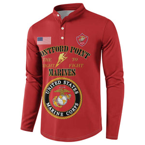 African American Marine Corps Legacy Button Sweatshirt Montford Point Heritage Red