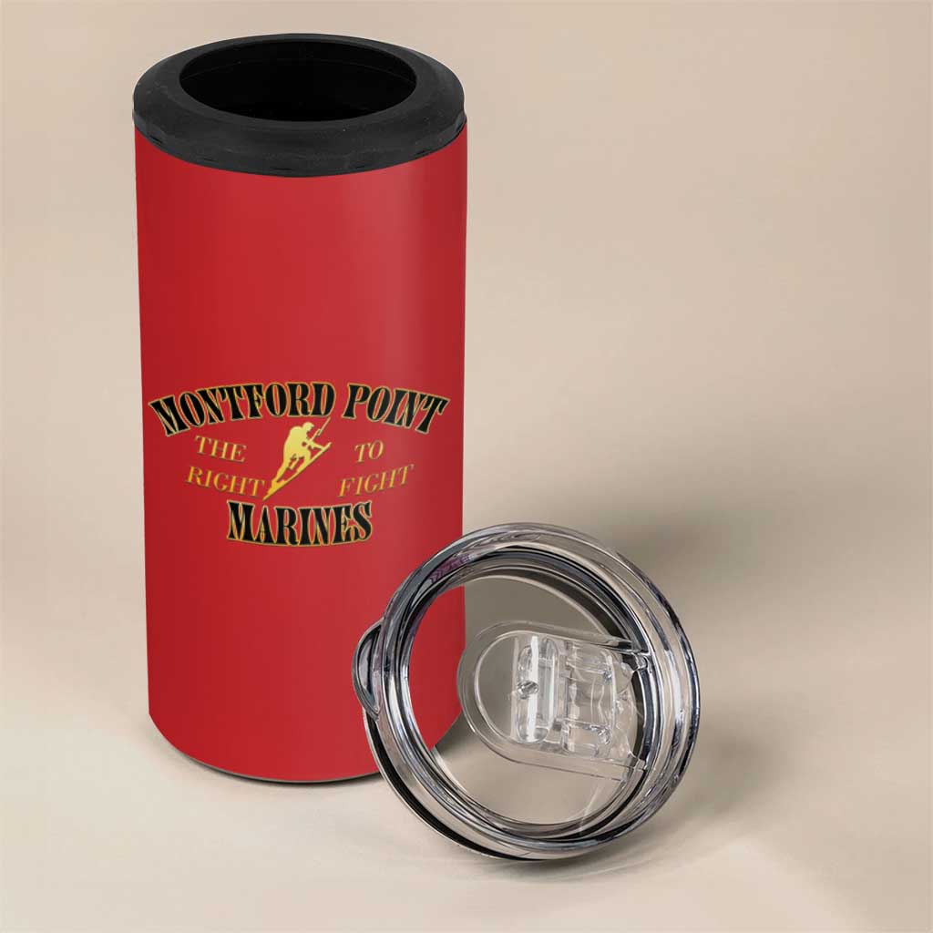 Montford Point Marines 4 in 1 Can Cooler Tumbler African American Heroes Red - African Pride