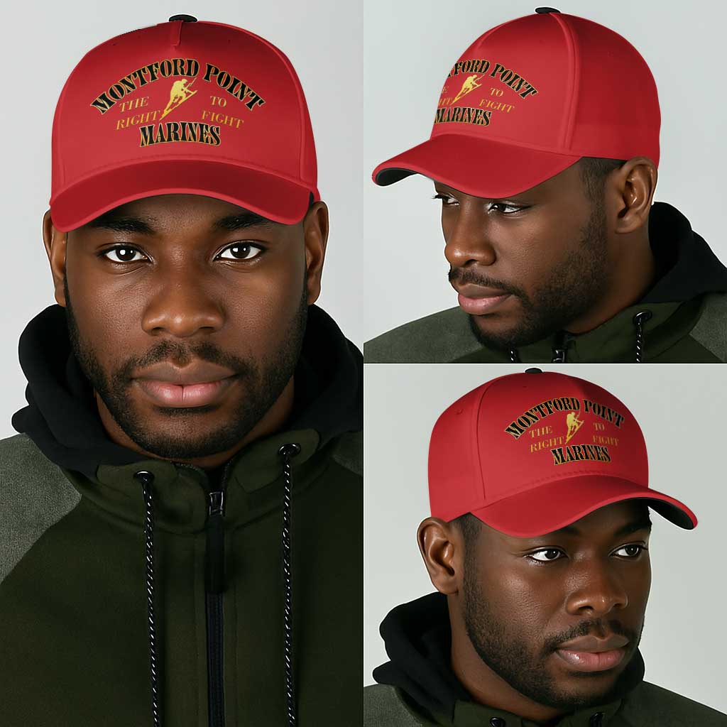 Montford Point Marines Classic Cap African American Heroes Red - African Pride