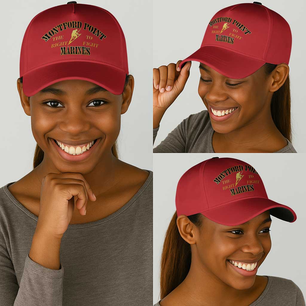 Montford Point Marines Classic Cap African American Heroes Red - African Pride