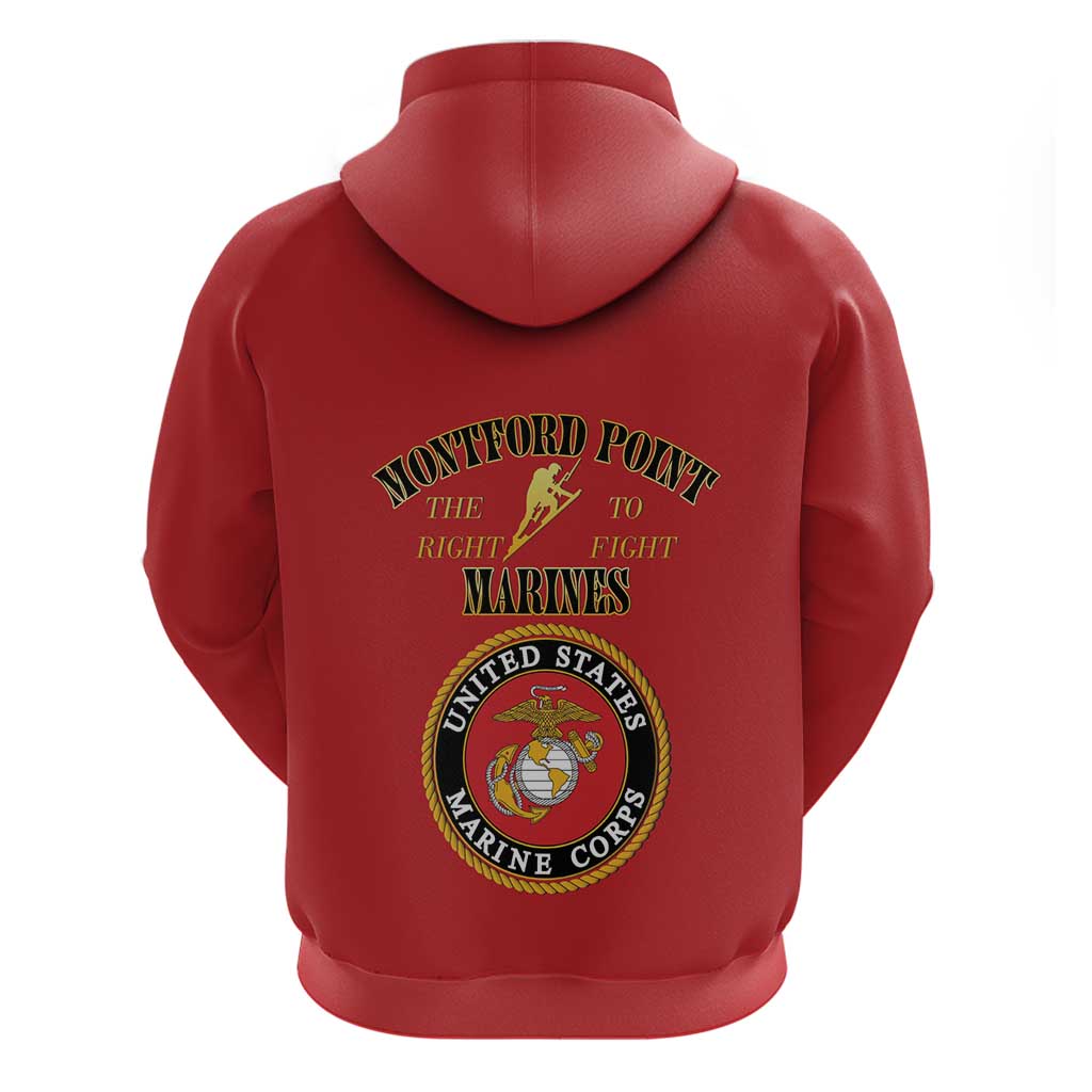 Montford Point Marines Hoodie African American Heroes Red - African Pride