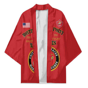African American Marine Corps Legacy Kimono Montford Point Heritage Red