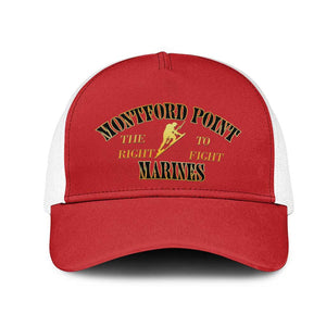 Montford Point Marines Mesh Trucker Cap African American Heroes Red - African Pride