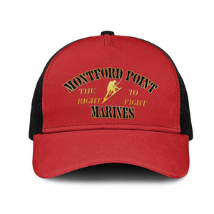 Montford Point Marines Mesh Trucker Cap African American Heroes Red - African Pride