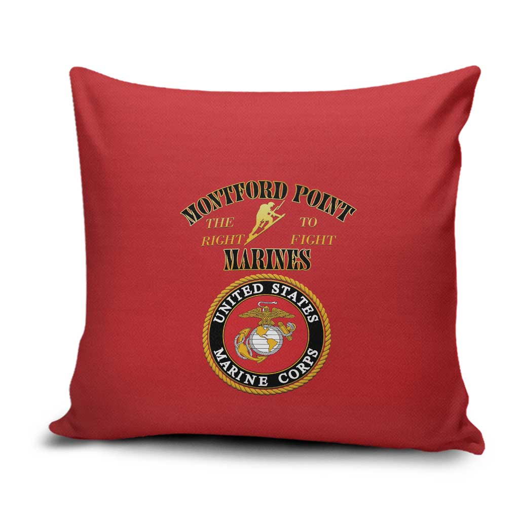 African American Marine Corps Legacy Pillow Cover Montford Point Heritage Red