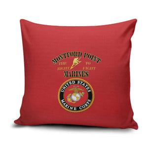 African American Marine Corps Legacy Pillow Cover Montford Point Heritage Red