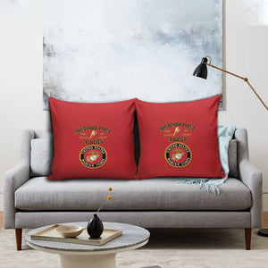 African American Marine Corps Legacy Pillow Cover Montford Point Heritage Red