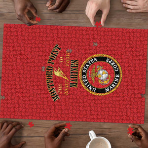 African American Marine Corps Legacy Puzzle Montford Point Heritage Red