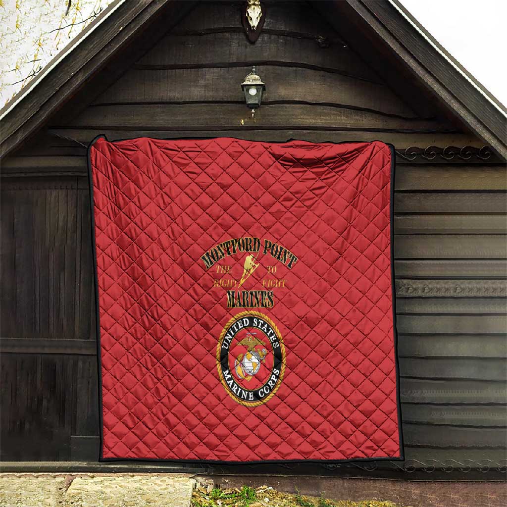 Montford Point Marines Quilt African American Heroes Red - African Pride
