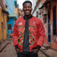 Montford Point Marines Sleeve Zip Bomber Jacket African American Heroes Red - African Pride