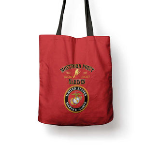 African American Marine Corps Legacy Tote Bag Montford Point Heritage Red