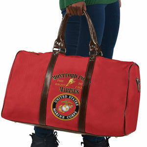 African American Marine Corps Legacy Travel Bag Montford Point Heritage Red