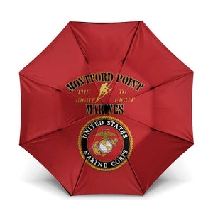 African American Marine Corps Legacy Umbrella Montford Point Heritage Red