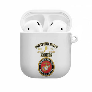 African American Marine Corps Legacy AirPods Case Montford Point Heritage White