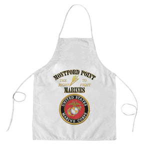 African American Marine Corps Legacy Apron Montford Point Heritage White