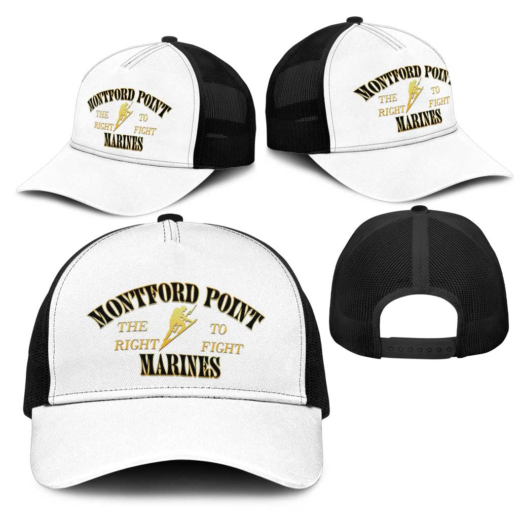 Montford Point Marines Baseball Net Cap African American Heroes White - African Pride